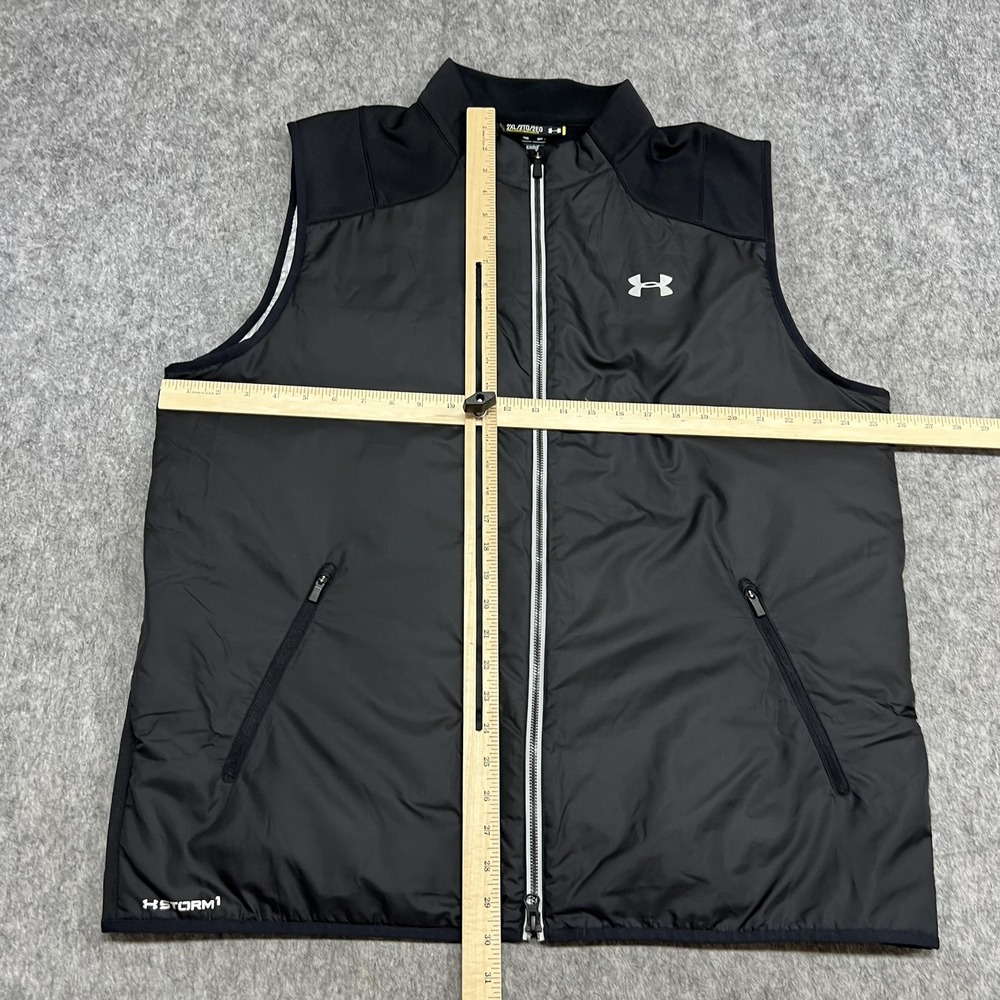 Under Armour Vest Mens 2XL Black ColdGear Storm 1 PrimaLoft Zip Softshell Puffer - Picture 6 of 16